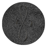 DAROUND 601 BK SH BK Black Scroll Shimmer Black Background